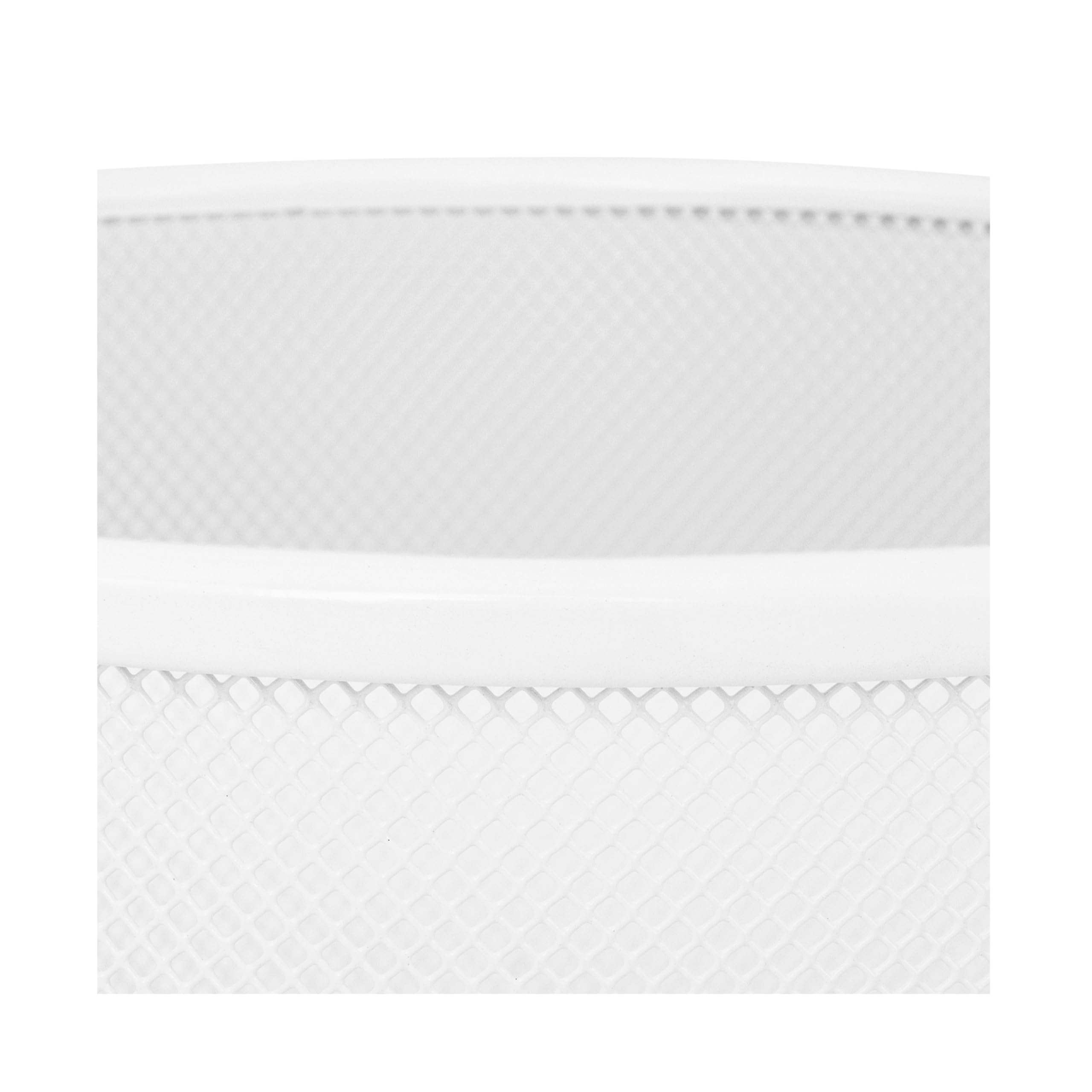 Seville Classics 2-Pack Steel Mesh Round Trashcan Wastebasket for Trash or Recycle in The Home, Office, or Garage, White, 6 Gallon - Image 4