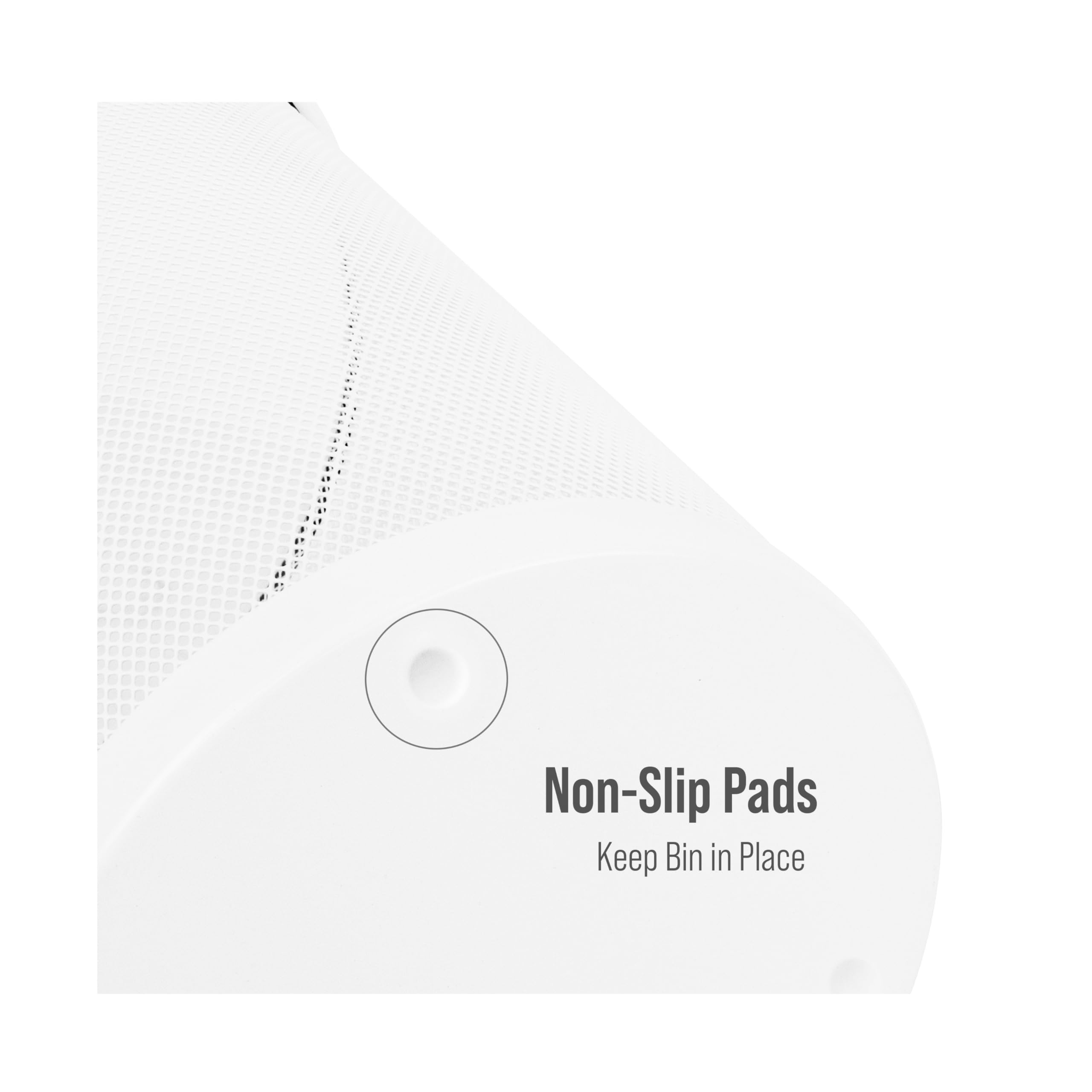 Seville Classics 2-Pack Steel Mesh Round Trashcan Wastebasket for Trash or Recycle in The Home, Office, or Garage, White, 6 Gallon - Image 5