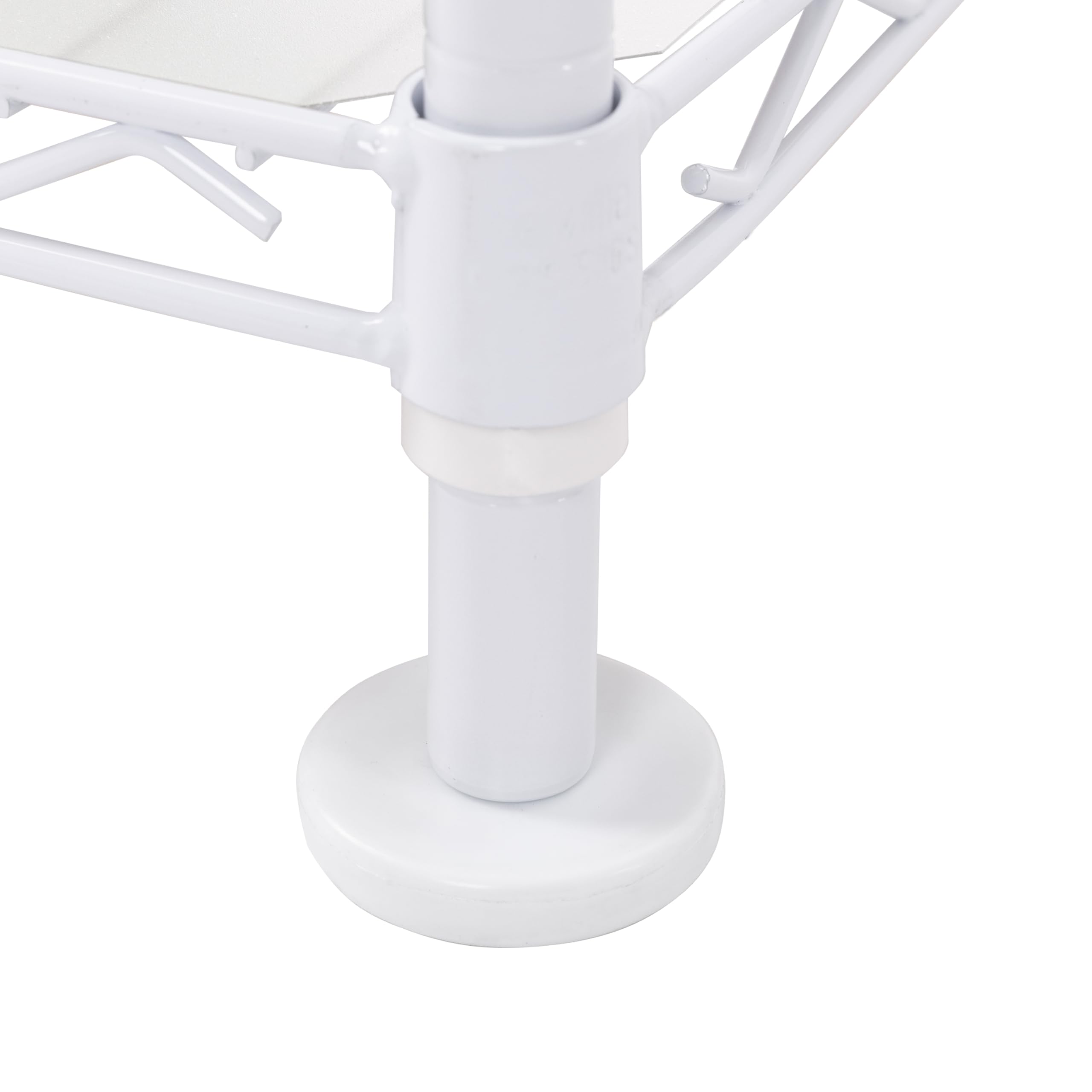 Seville Classics Closet Garment Organizer with Metal Hanging Rod Wardrobe Storage System, w/ Steel Shelves for Clothes, Shirts, Jackets, Coats, Blankets, Shoes, White, Expandable Rack - Image 9