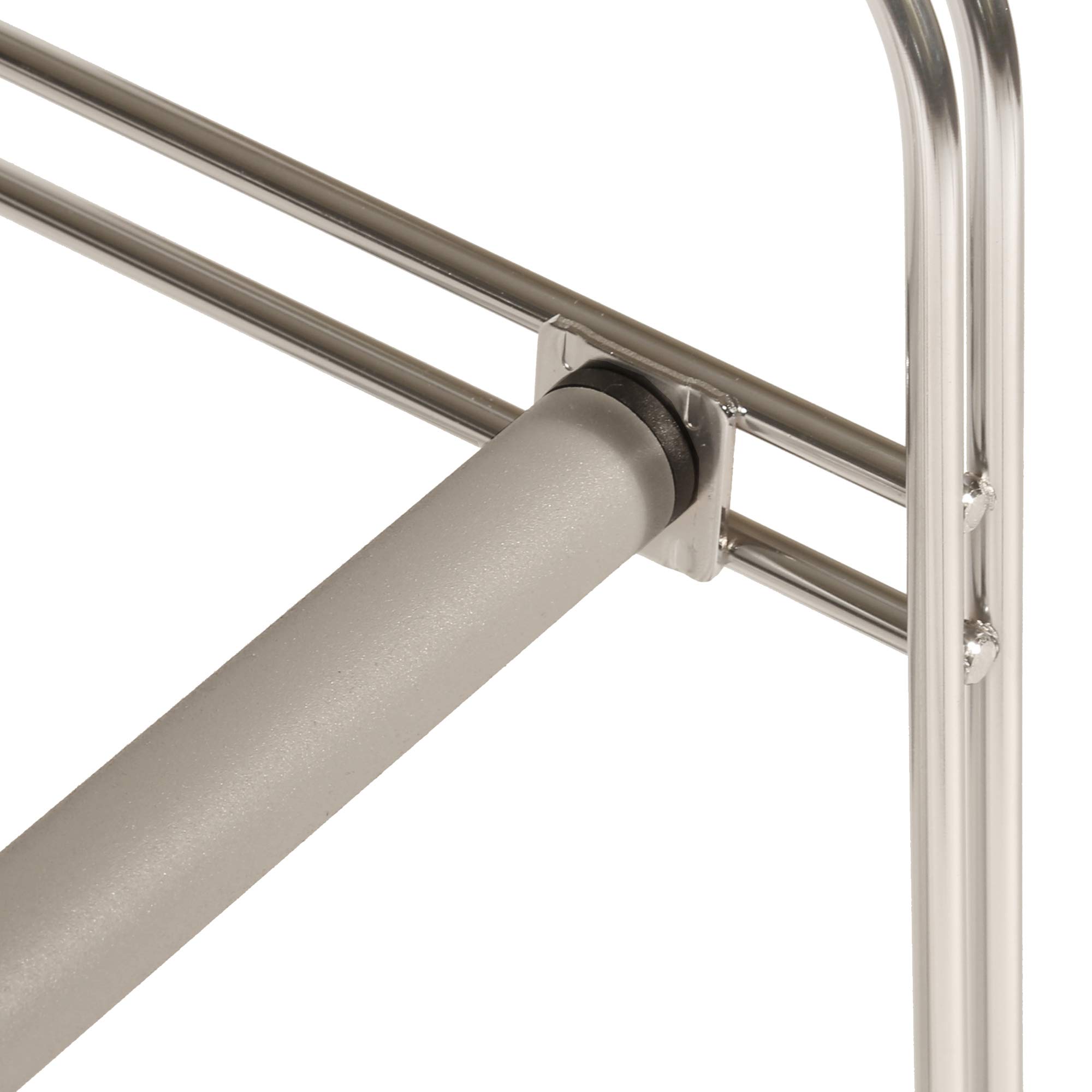 Seville Classics Expandable and Adjustable Shoe Rack Organizer, for Bedroom, Closet, Entryway, Hallway, Chrome Plated, 3-Tier - Image 8