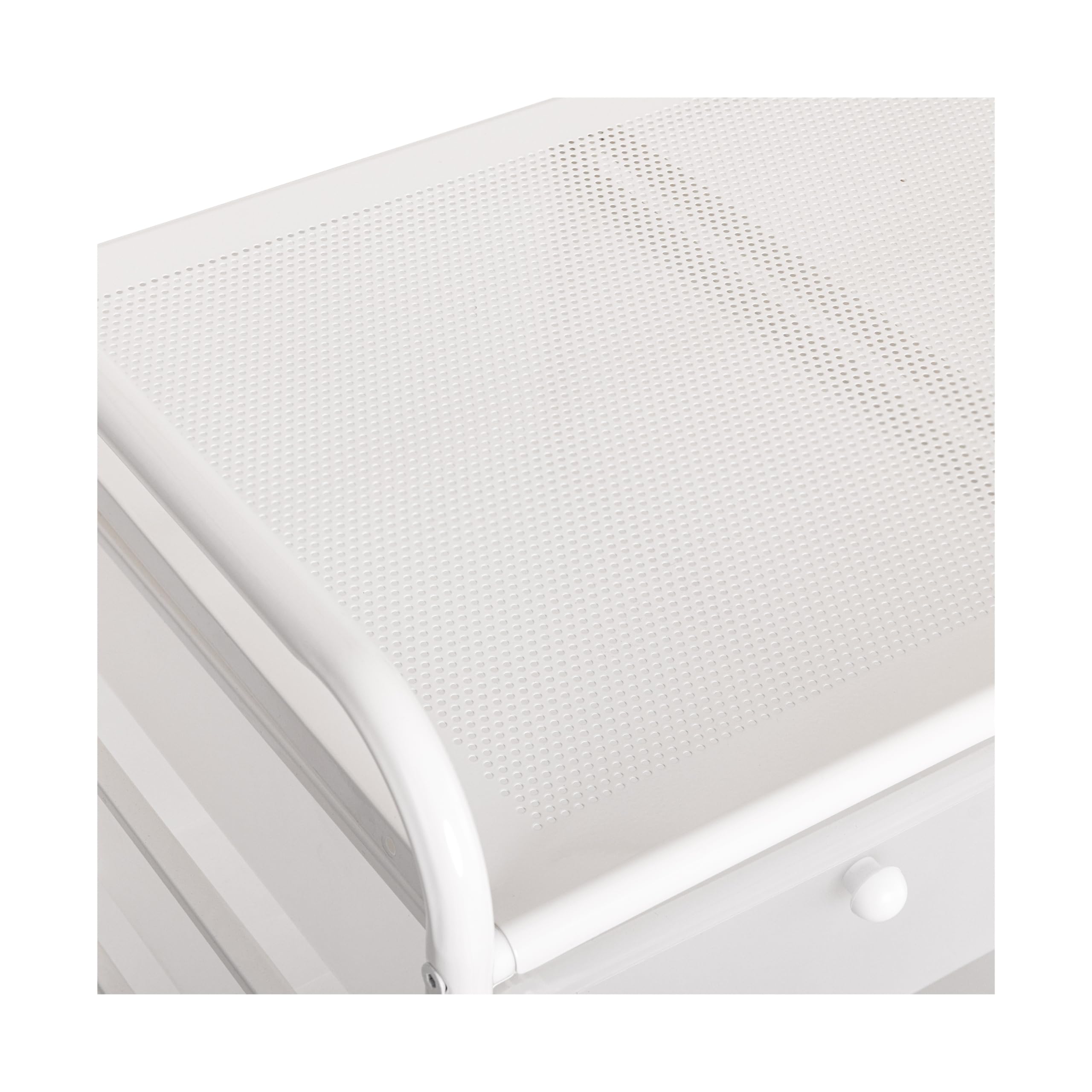 Seville Classics Rolling Utility Organizer Storage Cart, for Home Office, School, Classroom, Scrapbook, Hobby, Craft, 15 Drawer, White - Image 5