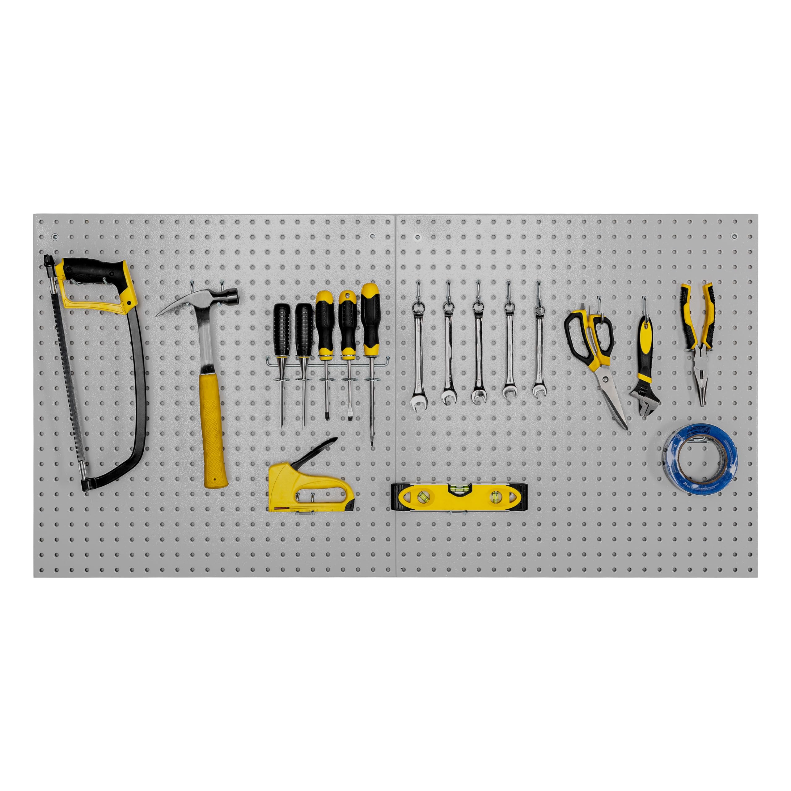 Seville Classics UltraHD® 2-Piece Pegboard Set w/ 23 Piece Hook Assortment, 24" W x 24" D, Granite - Image 3