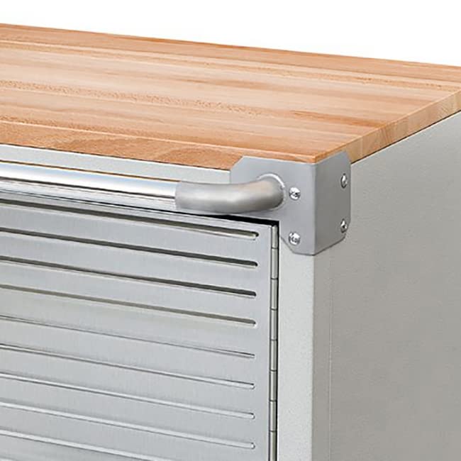 Seville Classics UltraHD Heavy Duty Rolling Cabinet Workbench Table w/Solid Wood Top, Workstation for Garage, Office, Workshop, Granite, 2-Door (28" W x 18" D) - Image 6