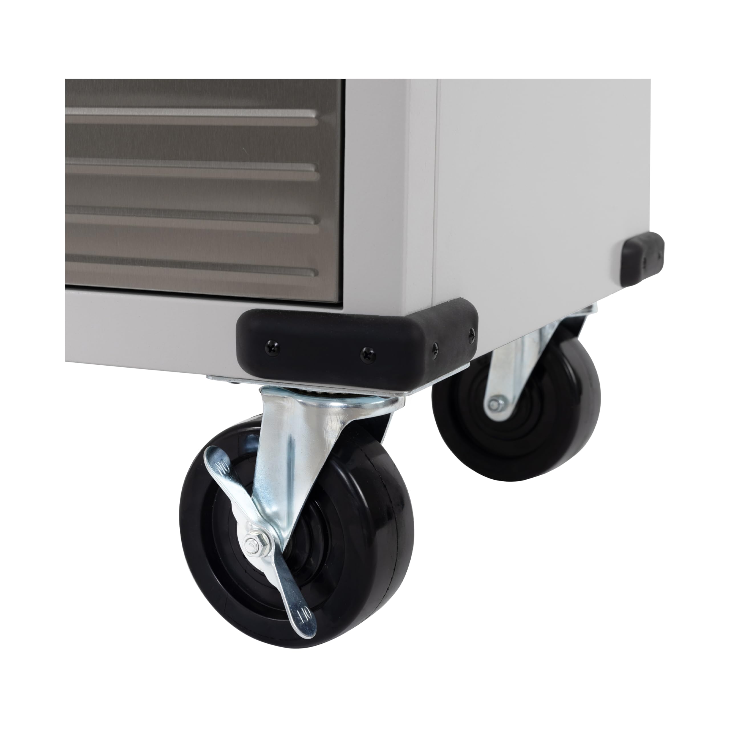 Seville Classics UltraHD Heavy Duty Rolling Cabinet Workbench Table w/Solid Wood Top, Workstation for Garage, Office, Workshop, Granite, 2-Door (28" W x 18" D) - Image 8