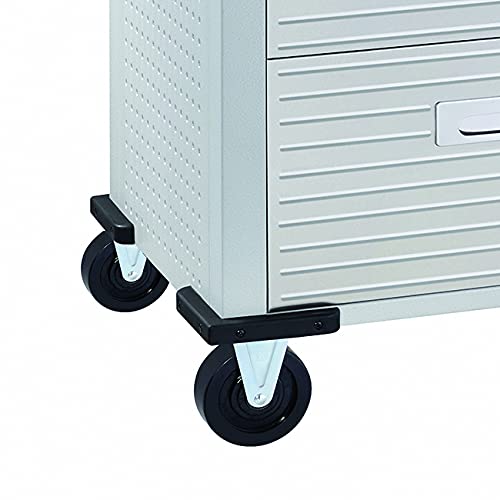 Seville Classics UltraHD Heavy Duty Rolling Cabinet Workbench Table w/Solid Wood Top, Workstation for Garage, Warehouse, Office, Workshop, 77" W x 20" D x 37.5" H, Granite, 11-Drawer - Image 3