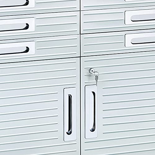 Seville Classics UltraHD Heavy Duty Rolling Cabinet Workbench Table w/Solid Wood Top, Workstation for Garage, Warehouse, Office, Workshop, 77" W x 20" D x 37.5" H, Granite, 11-Drawer - Image 4