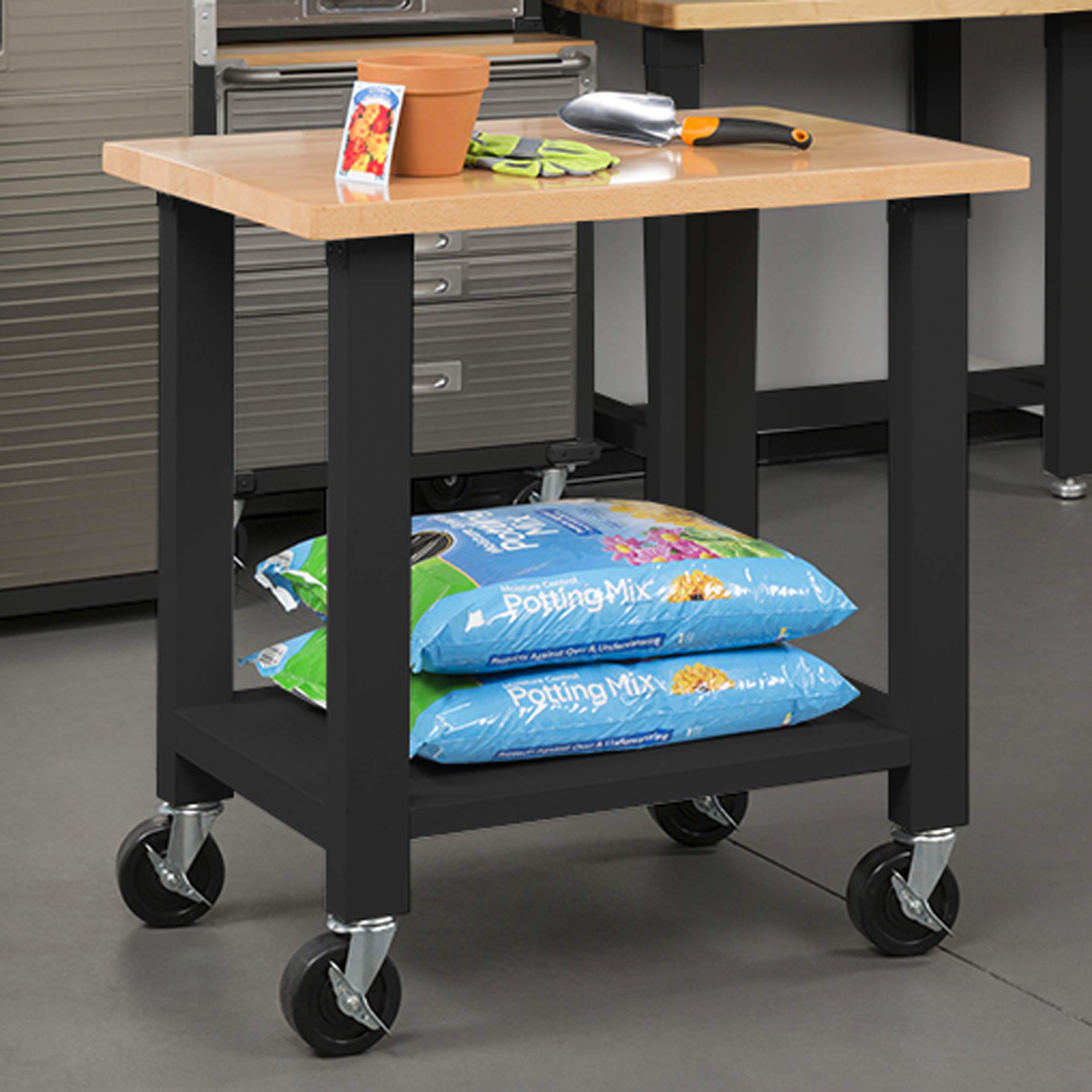 Seville Classics UltraHD Heavy-Duty Rolling Workstation, for Garage, Warehouse, Office, Classroom, Graphite, 36" W x 24" D x 37.5" H - Image 5